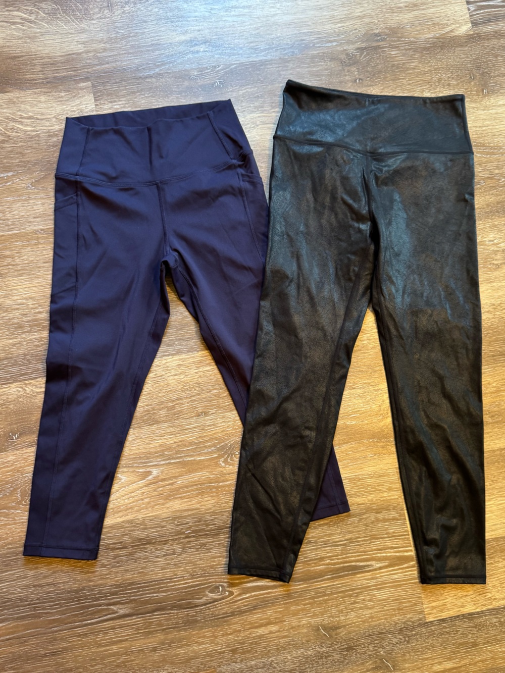 ZYIA set of 2 Black & Navy Activewear Leggings Sz 6-8